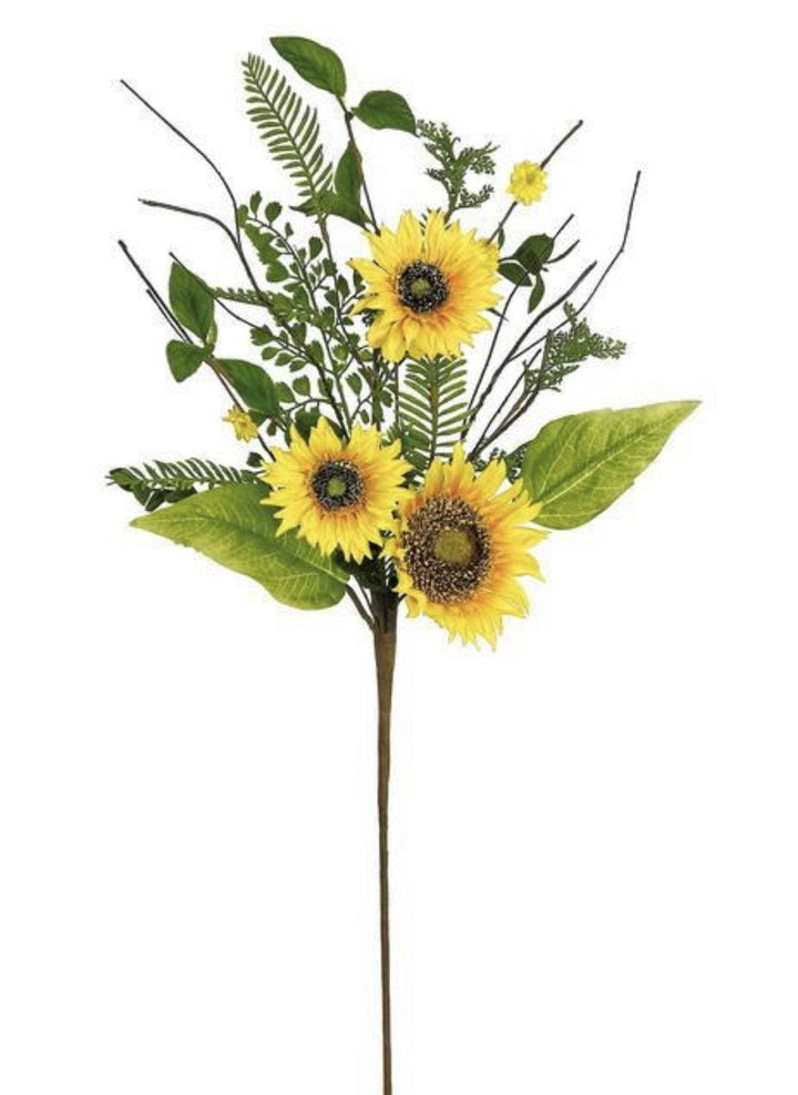 Artificial Sunflower spray - Greenery Marketartificial flowersPM1660