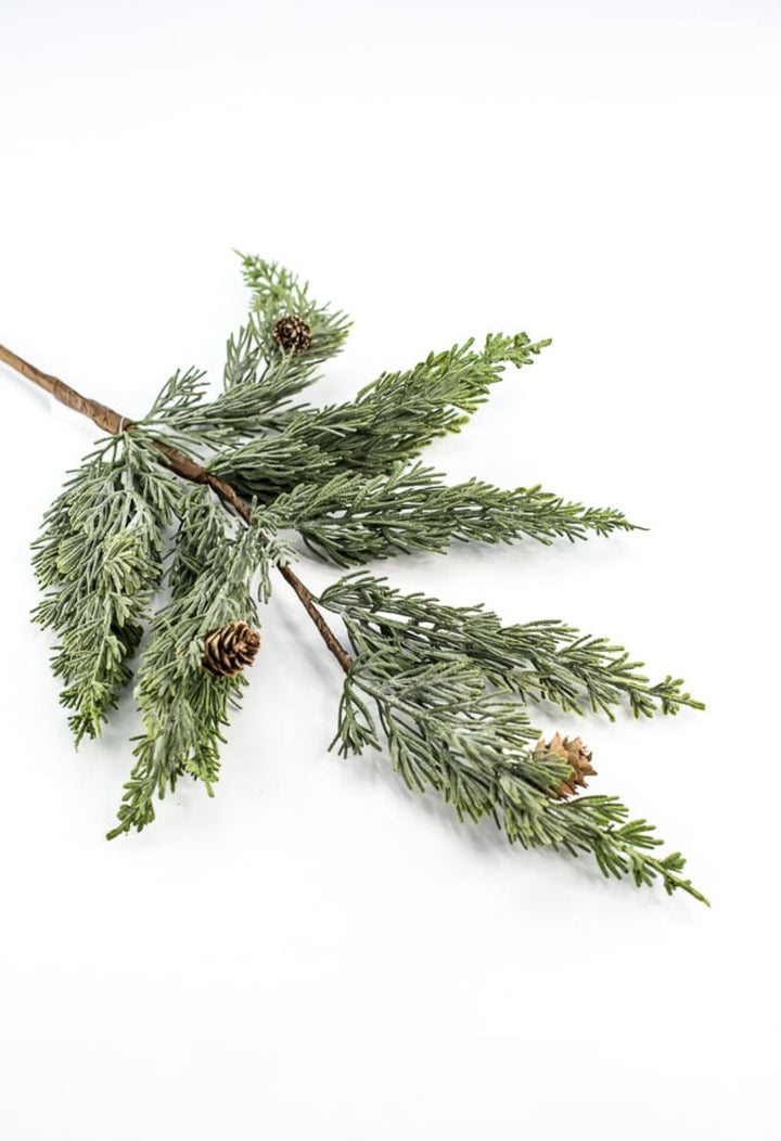 Artificial washed cedar spray with cone and berries - Greenery MarketWinter and ChristmasXd453 - SG