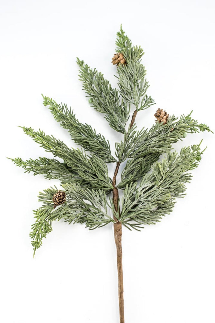 Artificial washed cedar spray with cone and berries - Greenery MarketWinter and ChristmasXd453 - SG
