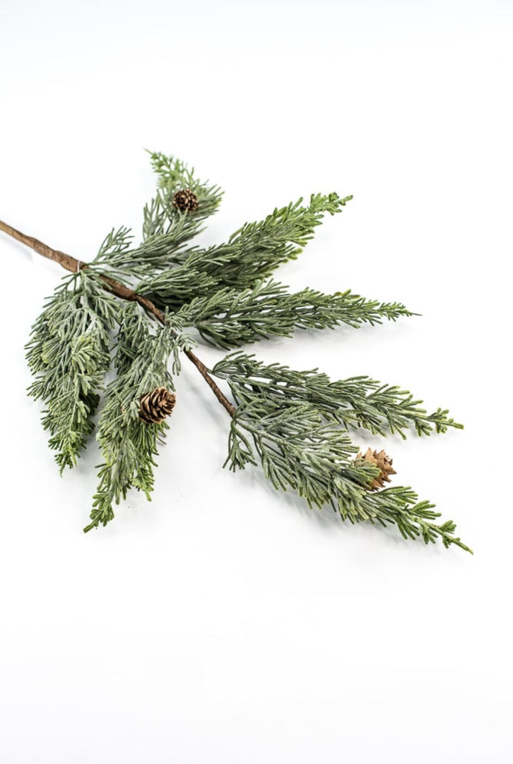Artificial washed cedar spray with cone and berries - Greenery MarketWinter and ChristmasXd453 - SG
