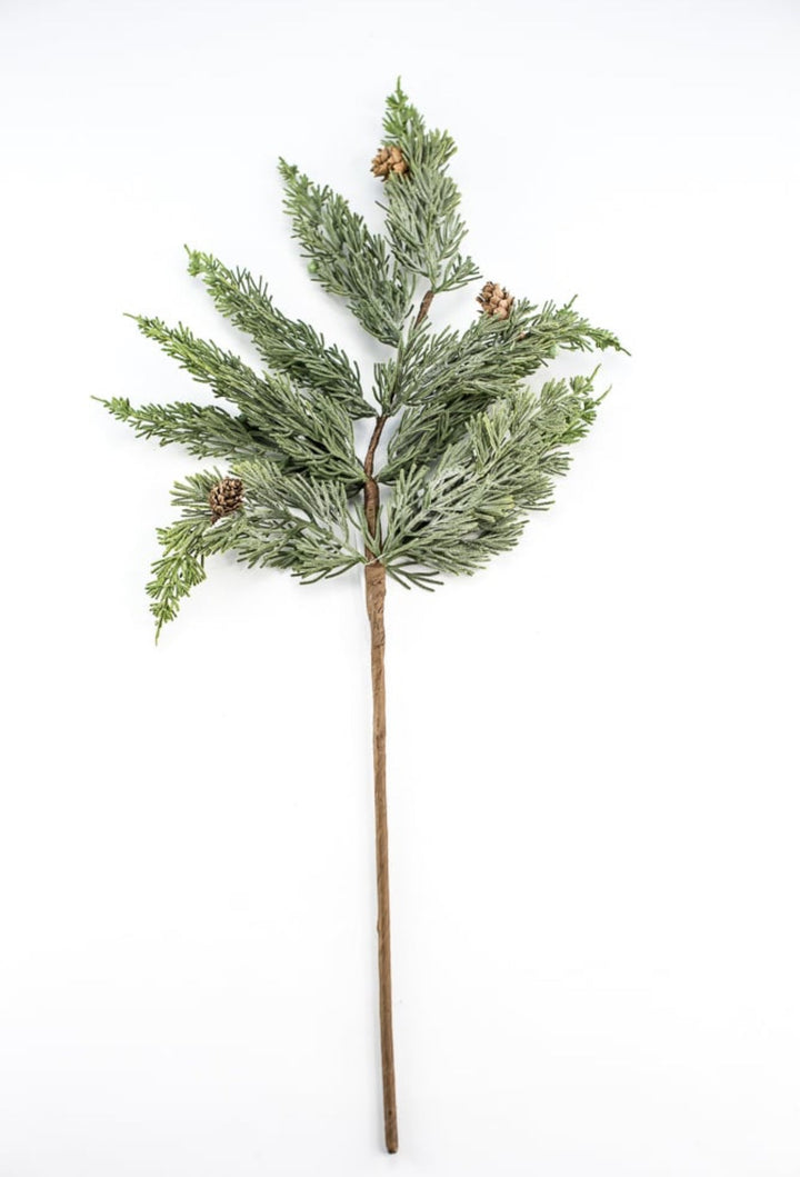 Artificial washed cedar spray with cone and berries - Greenery MarketWinter and ChristmasXd453 - SG