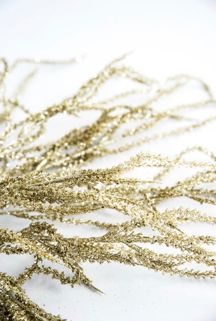 Artificial willow bush - glittered champagne - Greenery MarketArtificial Flora82841 - CHAMP