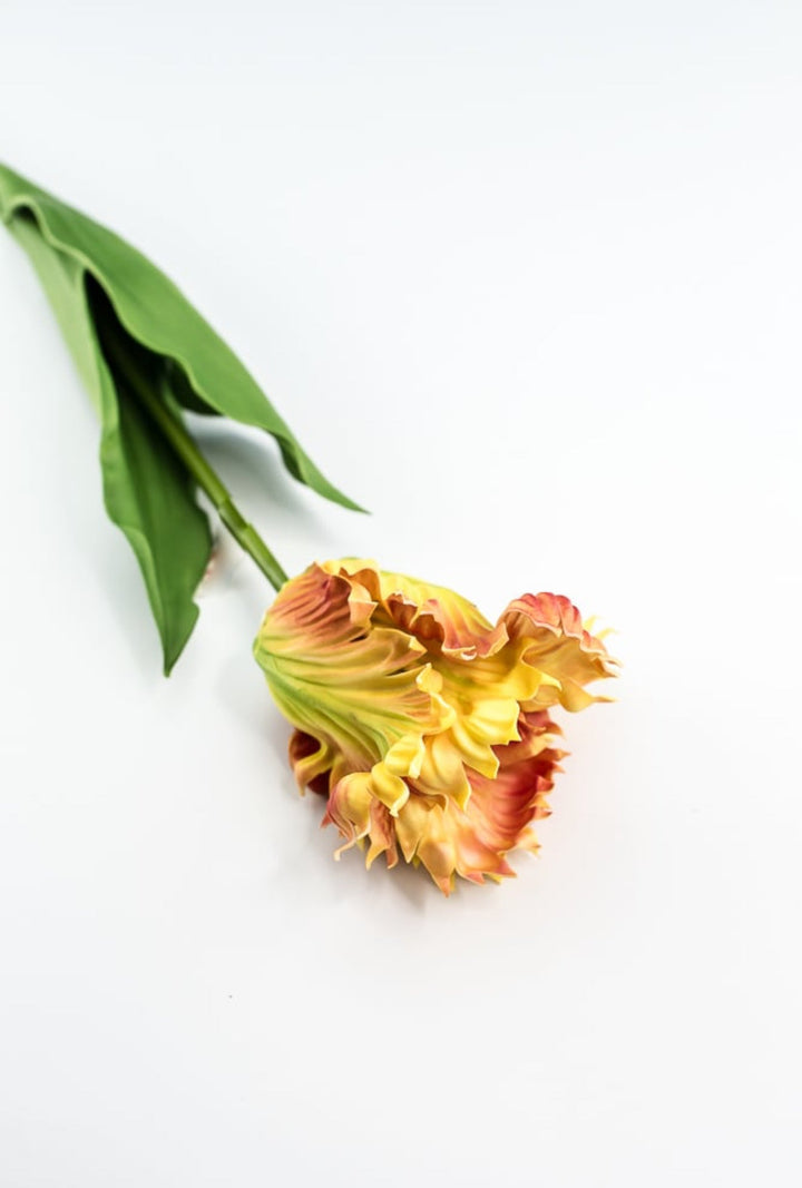 Artificial, yellow, parrot tulip stem - Greenery MarketArtificial Flora2260032YL