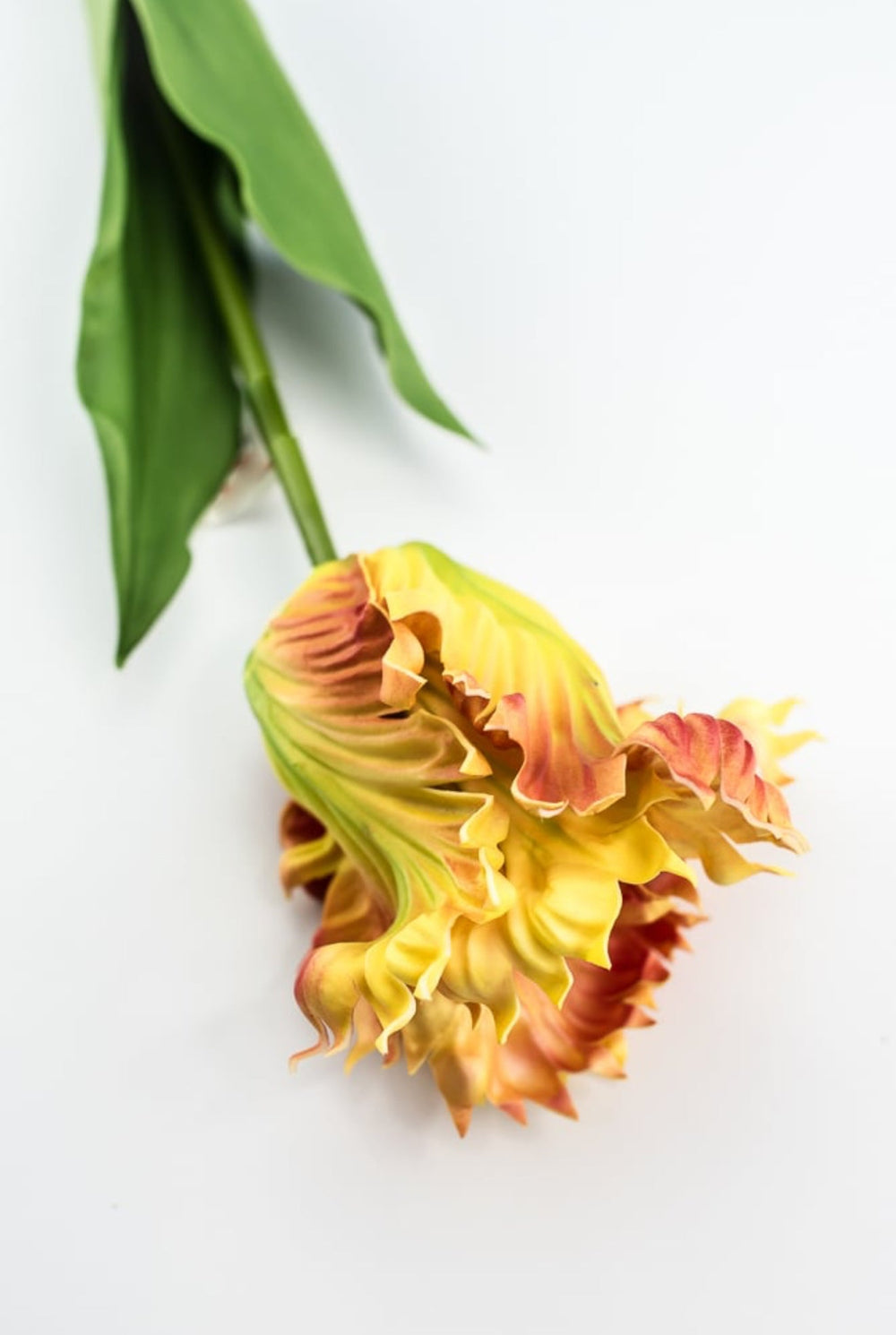 Artificial, yellow, parrot tulip stem - Greenery MarketArtificial Flora2260032YL