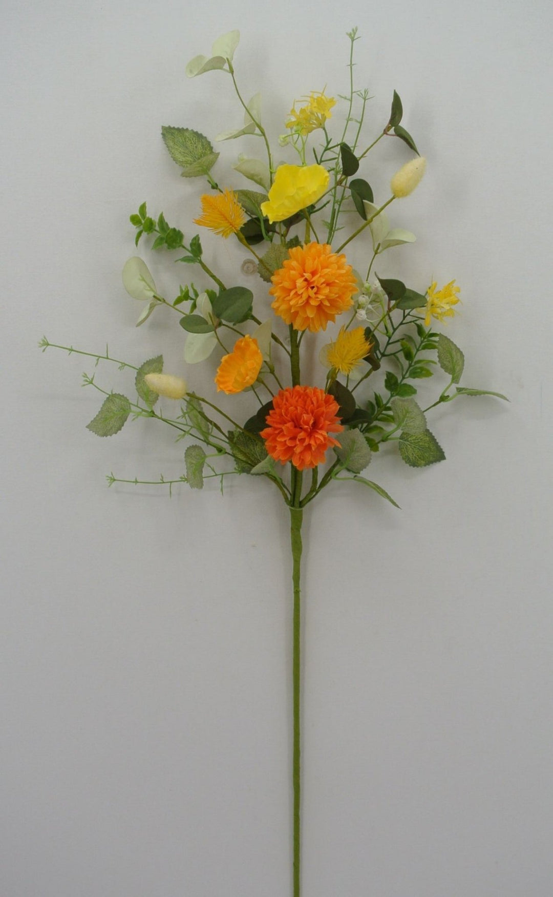 Ball Mum And Poppy Spray - Orange Yellow - Greenery Market64766 - ORYEL