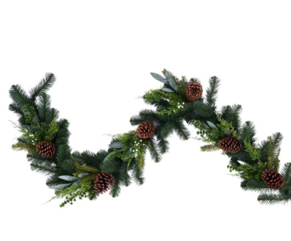 Bay leaf and mixed pine garland - Greenery Market24371