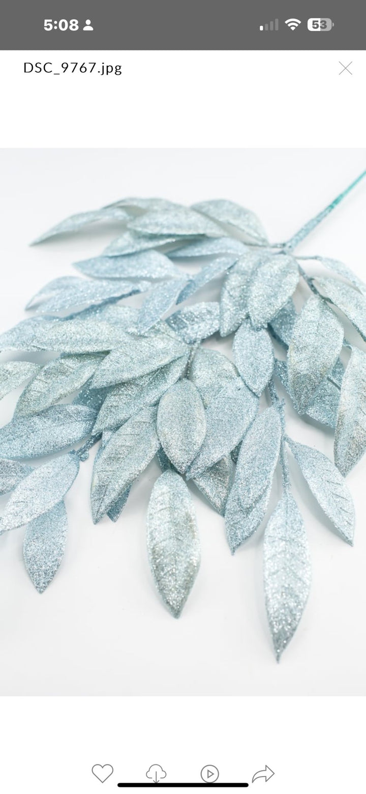 Bay leaf spray - light blue - Greenery MarketWinter and Christmas271838