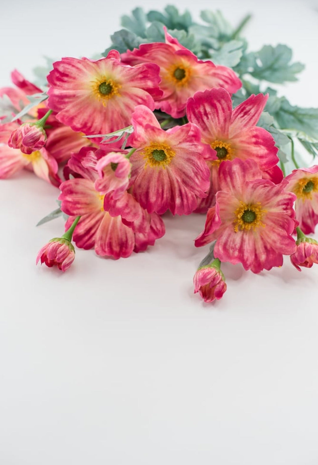 Beauty pink cosmos artificial flower bush - Greenery MarketArtificial Flora84299 - BTY
