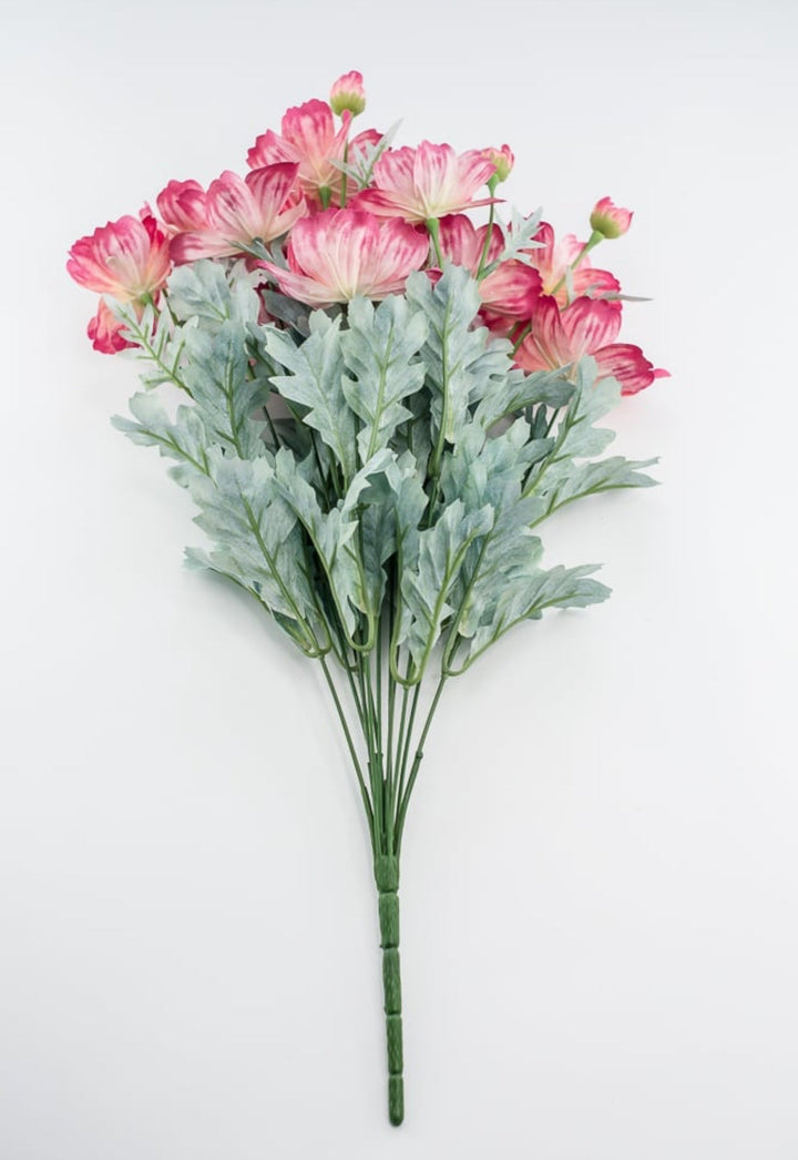 Beauty pink cosmos artificial flower bush - Greenery MarketArtificial Flora84299 - BTY