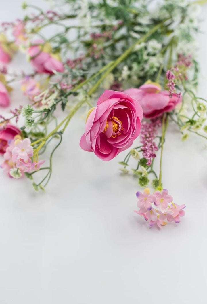 Beauty Pink Ranunculus bush with greenery - Greenery Market63101BT