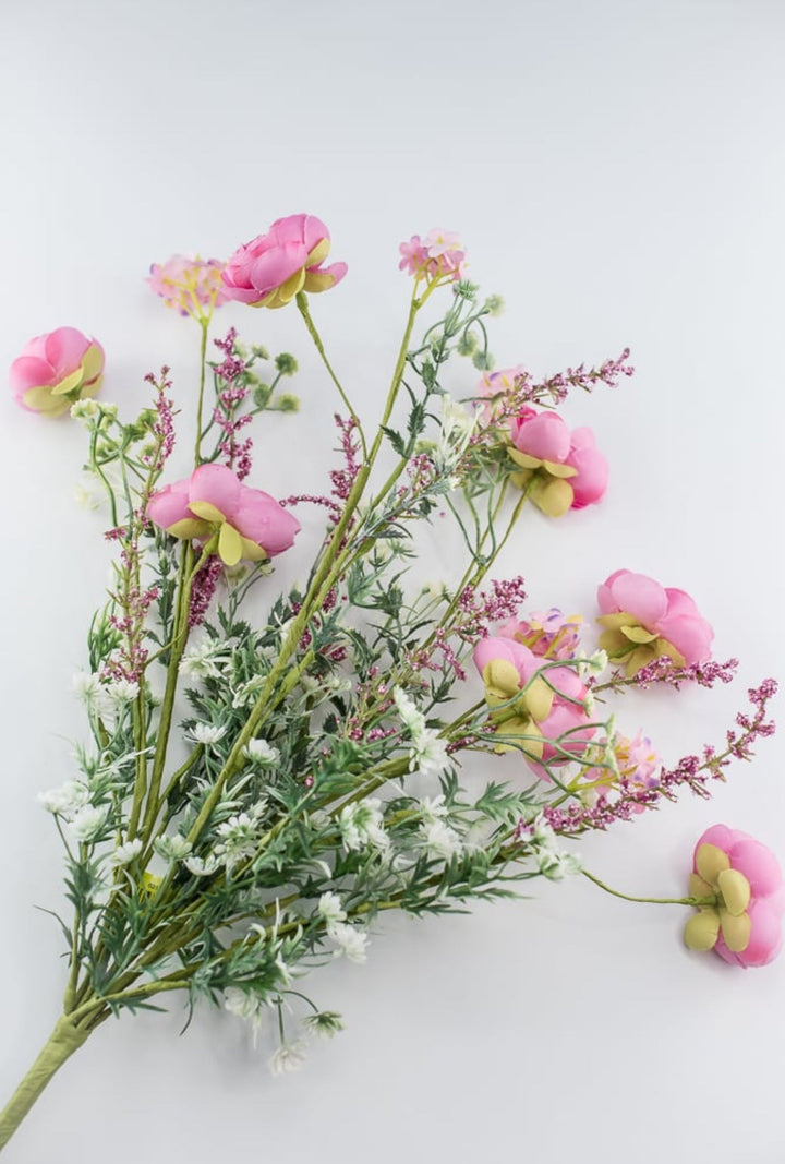 Beauty Pink Ranunculus bush with greenery - Greenery Market63101BT