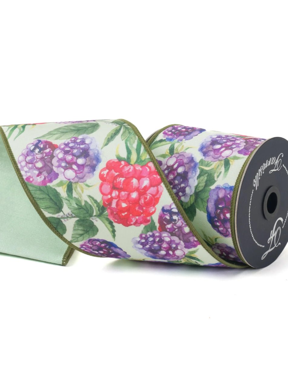 Berries Patch 4” Farrisilk Wired Ribbon - Greenery MarketRibbons & TrimSR066 - 08