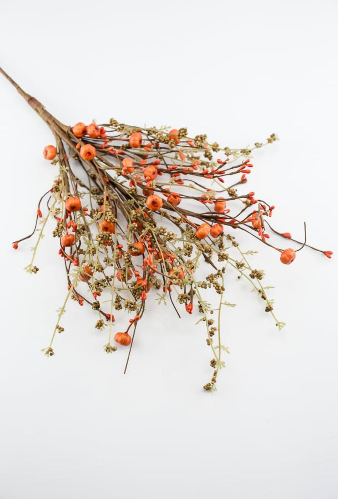Berries, twigs, and Pip berry bush - orange - Greenery MarketArtificial Flora56729BU22