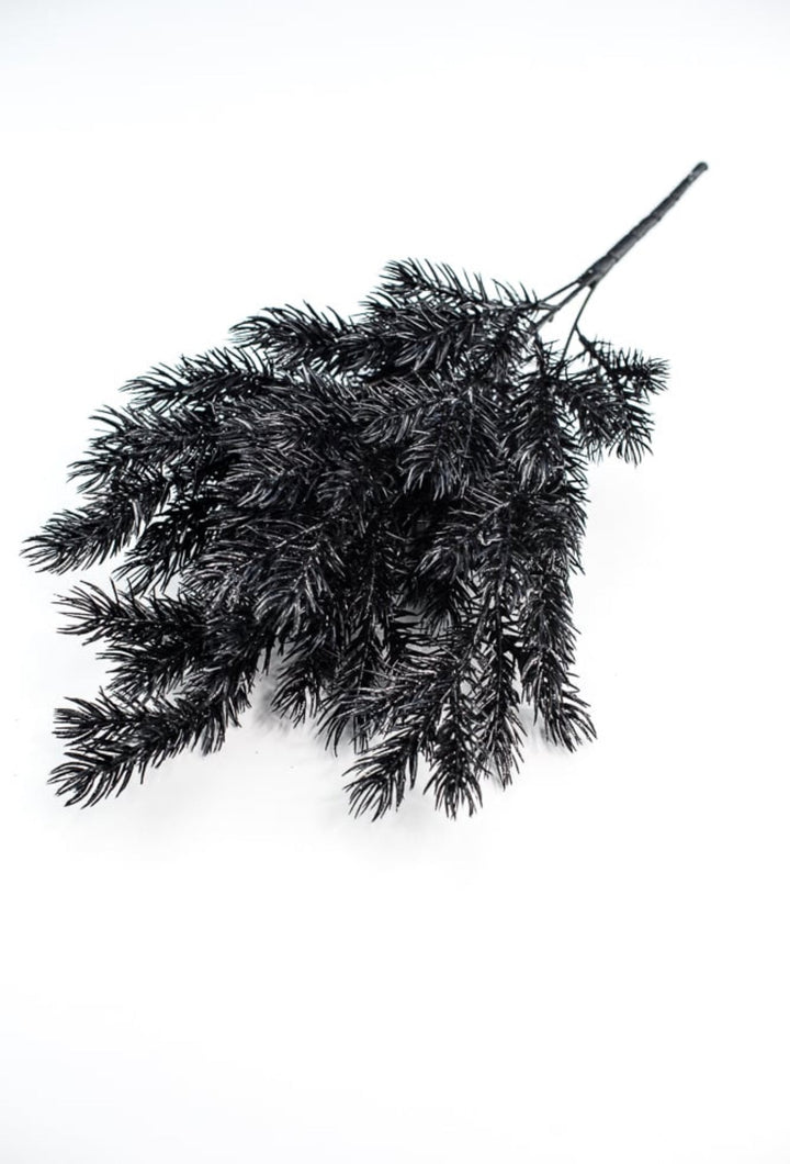Black pine bush with glitter - Greenery Market84345 - BK