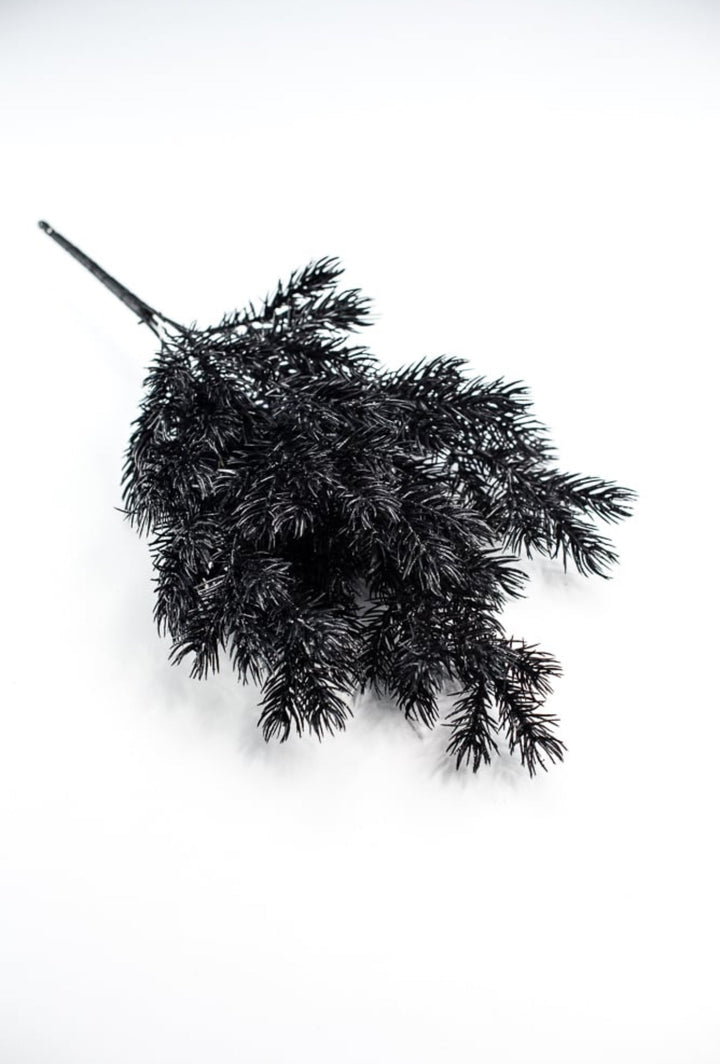 Black pine bush with glitter - Greenery Market84345 - BK
