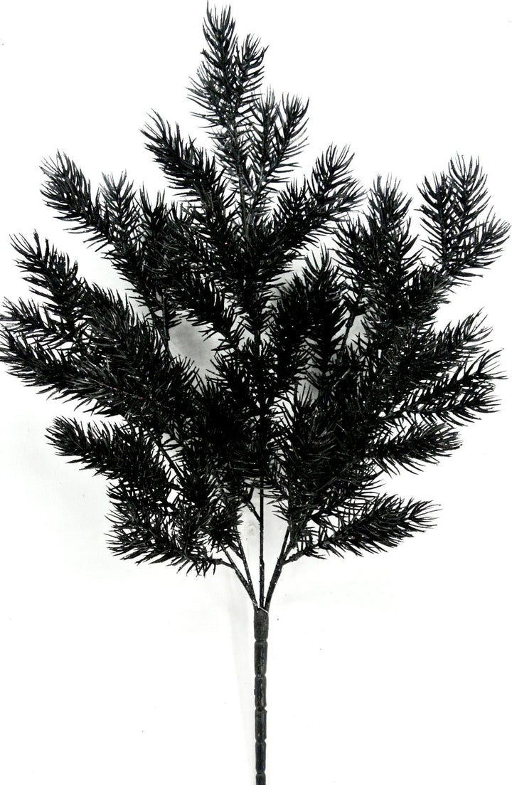 Black pine bush with glitter - Greenery Market84345 - BK