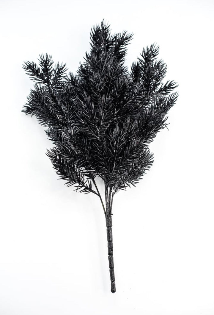 Black pine bush with glitter - Greenery Market84345 - BK