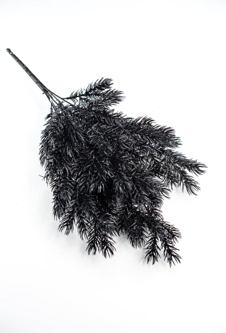 Black pine bush with glitter - Greenery Market84345 - BK