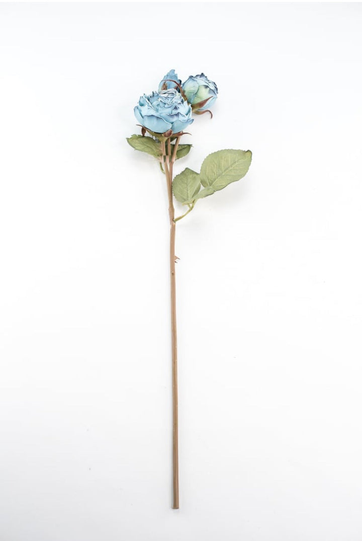Blue dried look rose spray - Greenery Marketartificial flowers149081