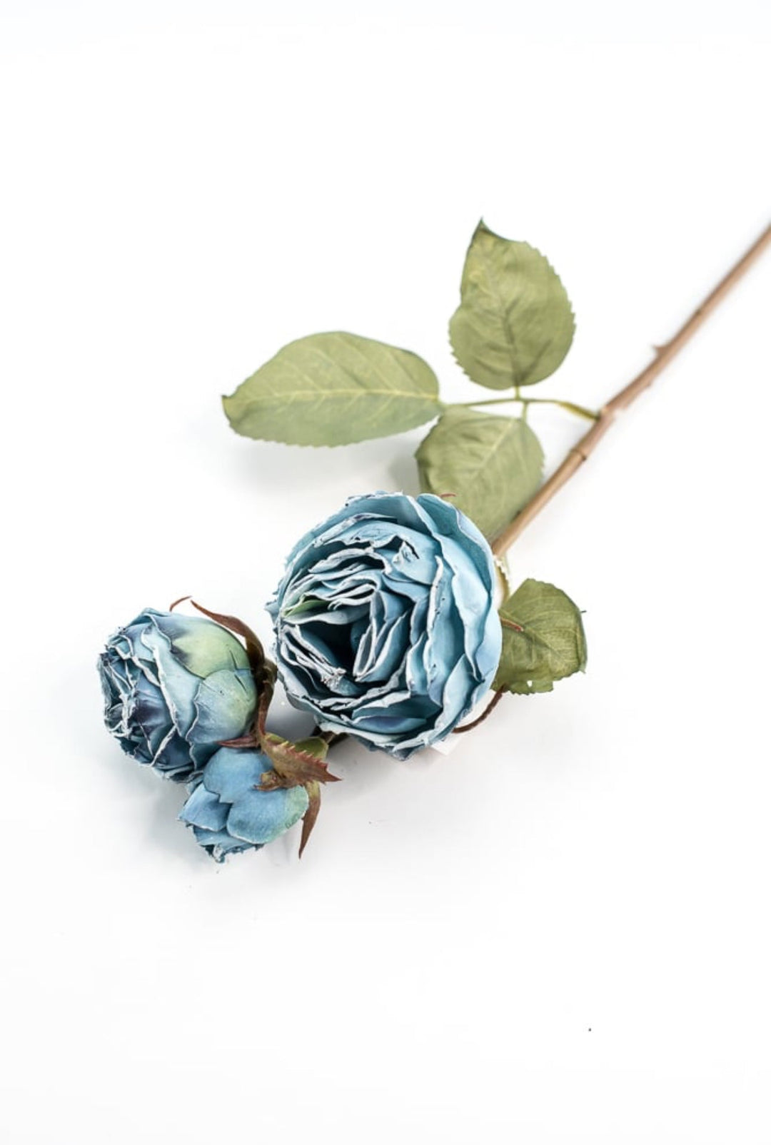 Blue dried look rose spray - Greenery Marketartificial flowers149081
