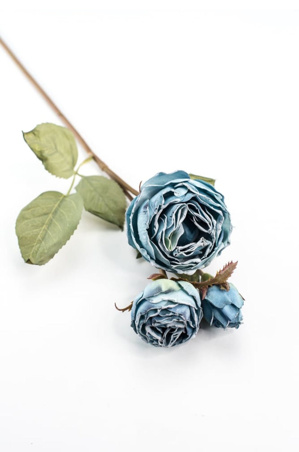Blue dried look rose spray - Greenery Marketartificial flowers149081