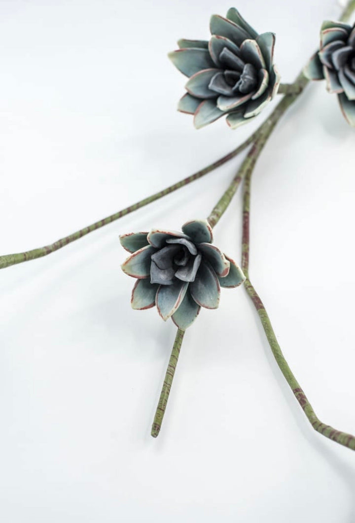 Blue Green Echeveria Hanging - Real Touch - Greenery Market287343