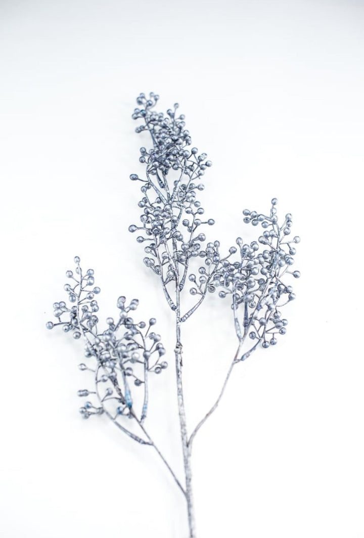 Blue metallic seed berries spray - Greenery Marketartificial flowers216292