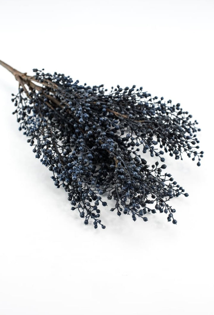 Blue mini berry seed bush - all pvc - Greenery MarketArtificial FloraFS365203