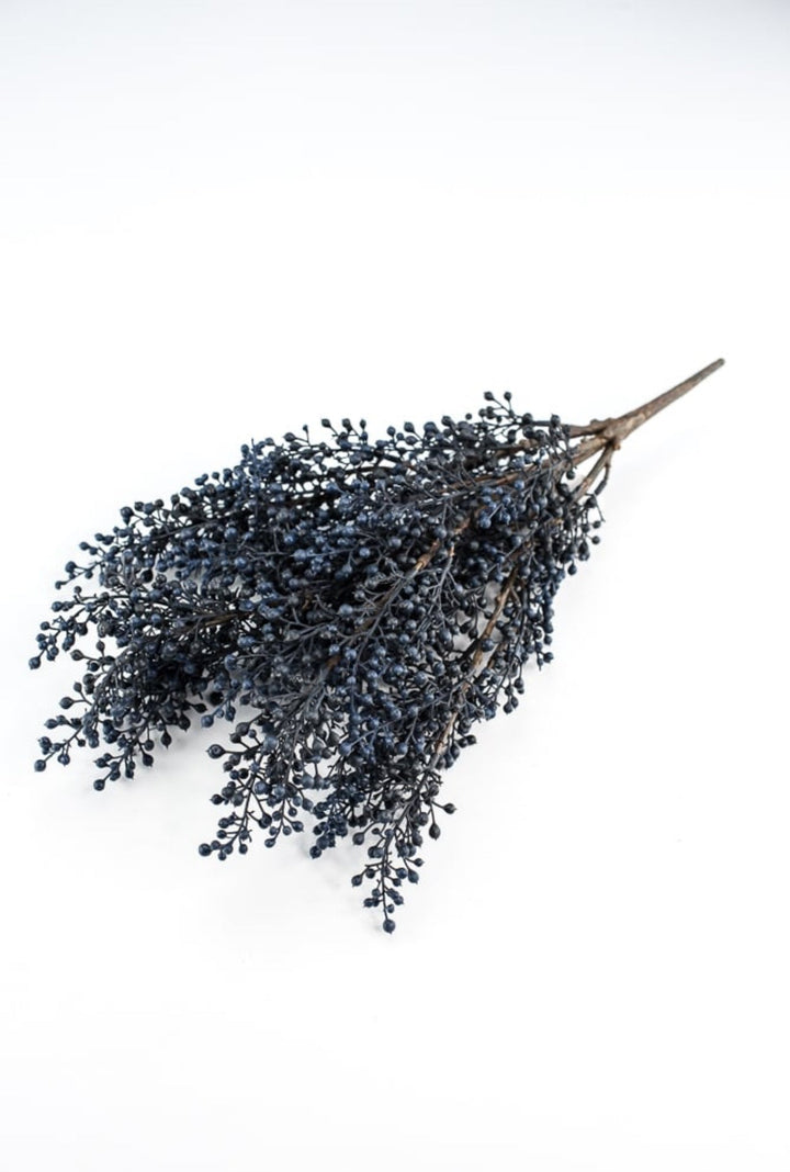 Blue mini berry seed bush - all pvc - Greenery MarketArtificial FloraFS365203