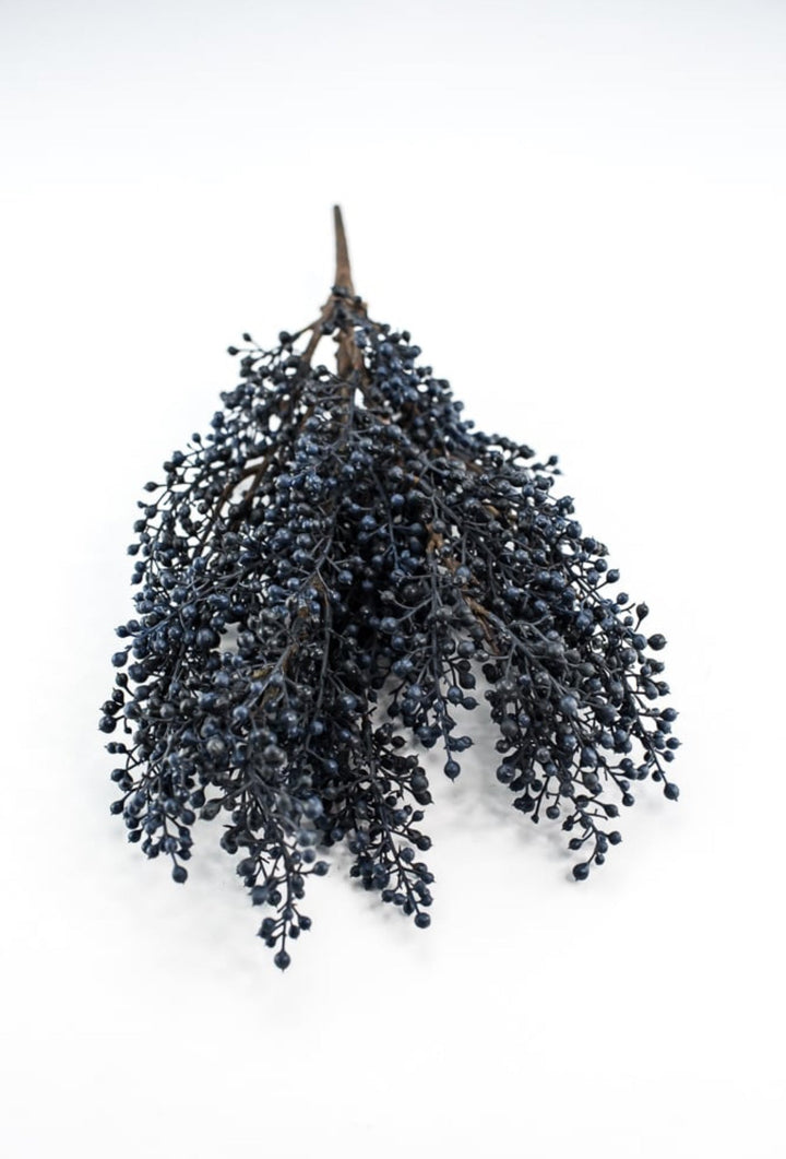 Blue mini berry seed bush - all pvc - Greenery MarketArtificial FloraFS365203