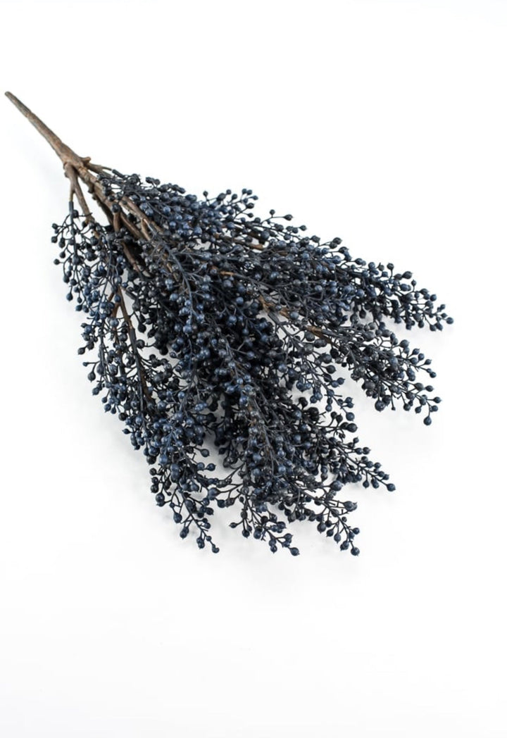 Blue mini berry seed bush - all pvc - Greenery MarketArtificial FloraFS365203