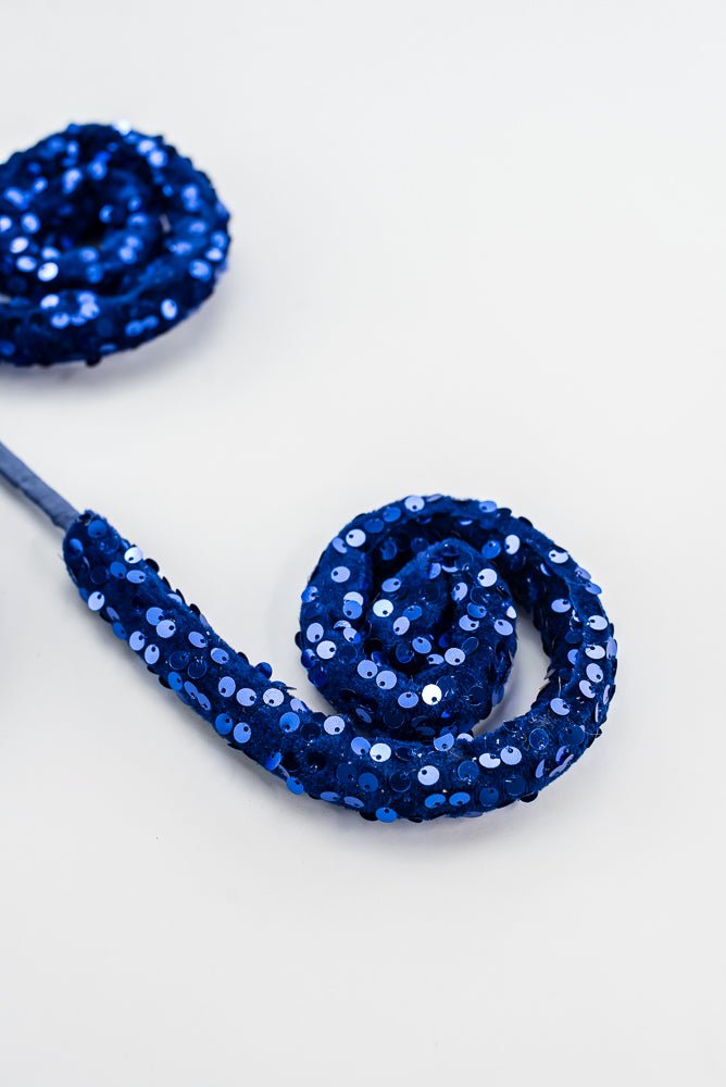 Blue Sequin Spiral Curly Spray - Greenery Market74238BL