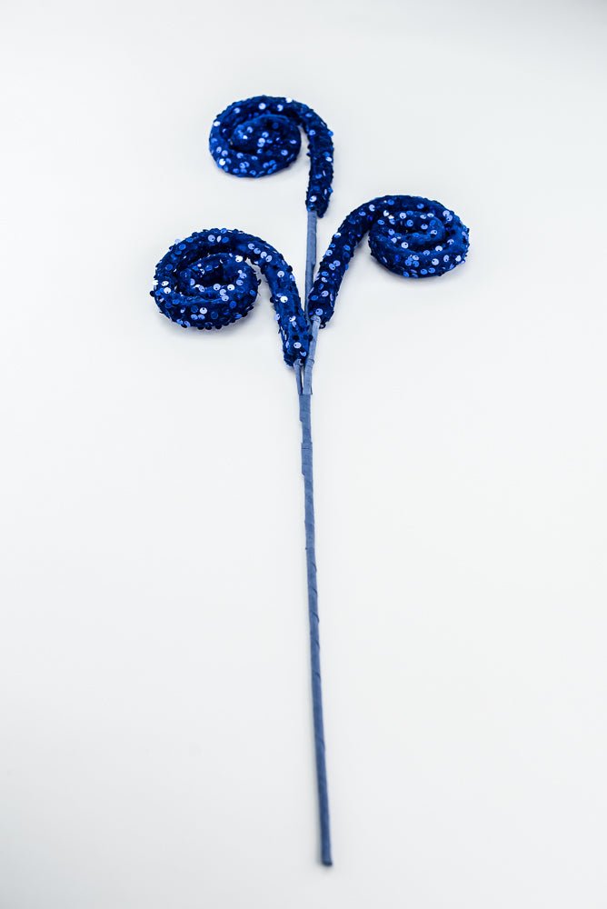 Blue Sequin Spiral Curly Spray - Greenery Market74238BL