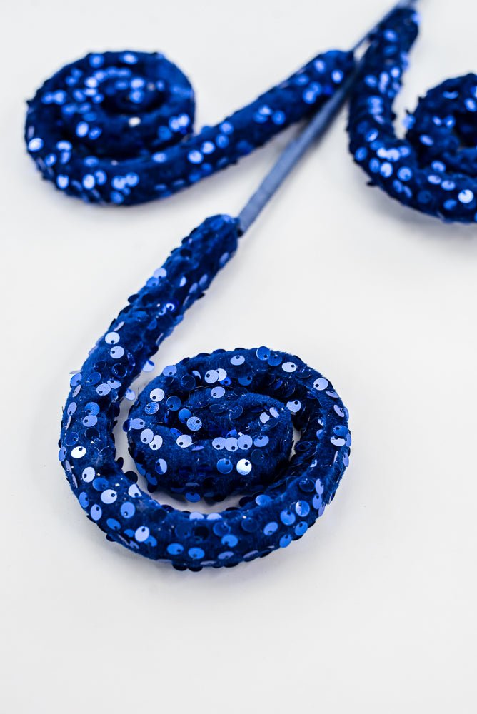 Blue Sequin Spiral Curly Spray - Greenery Market74238BL