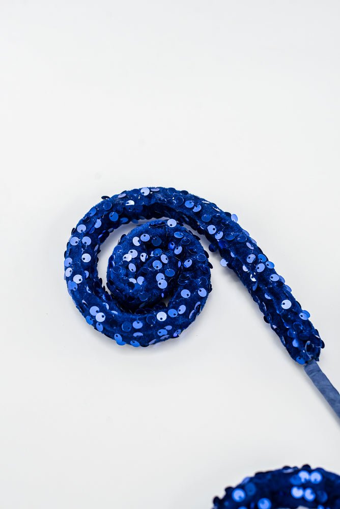 Blue Sequin Spiral Curly Spray - Greenery Market74238BL