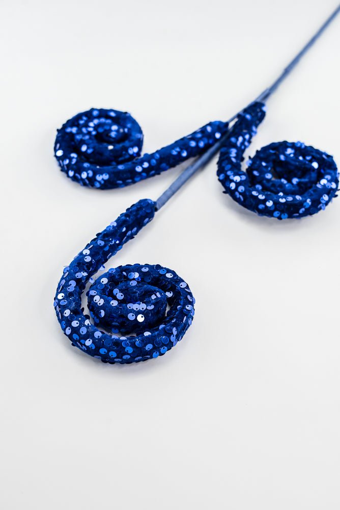 Blue Sequin Spiral Curly Spray - Greenery Market74238BL
