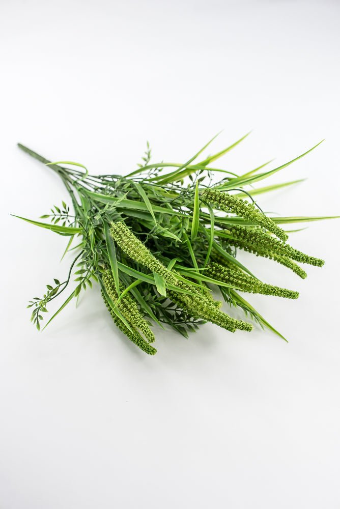 Cattail And Greenery Bush - Green - Greenery Marketartificial flowers84960 - GN