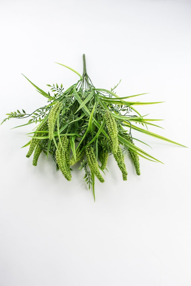 Cattail And Greenery Bush - Green - Greenery Marketartificial flowers84960 - GN