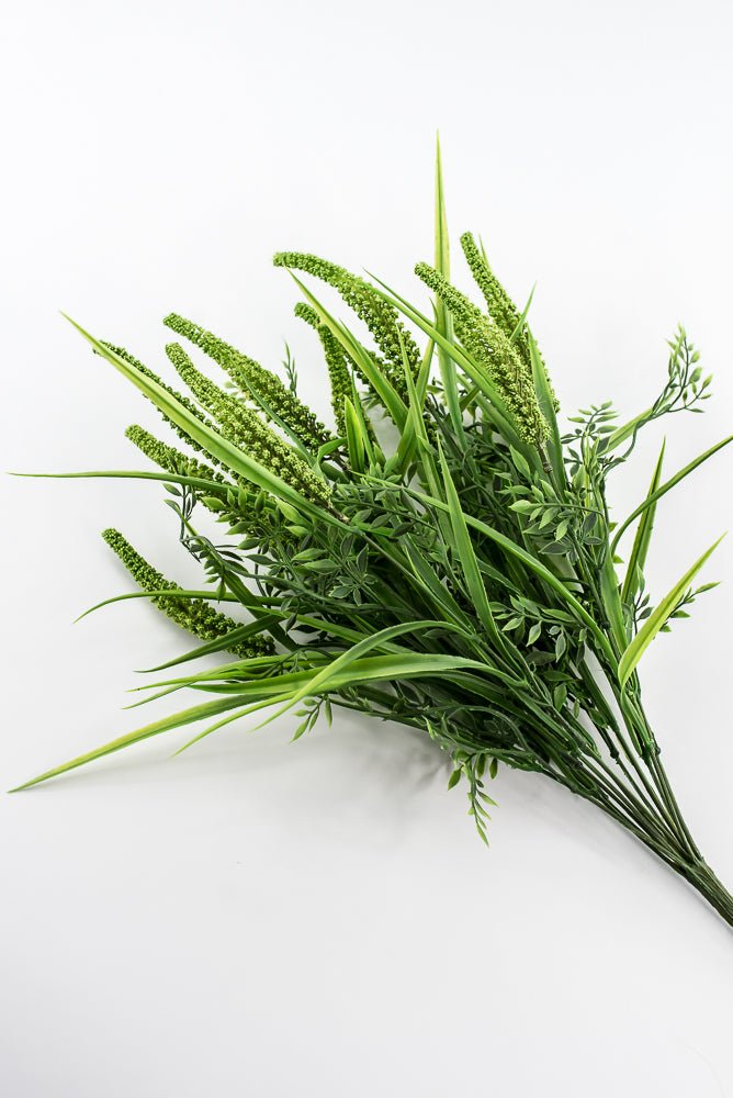 Cattail And Greenery Bush - Green - Greenery Marketartificial flowers84960 - GN