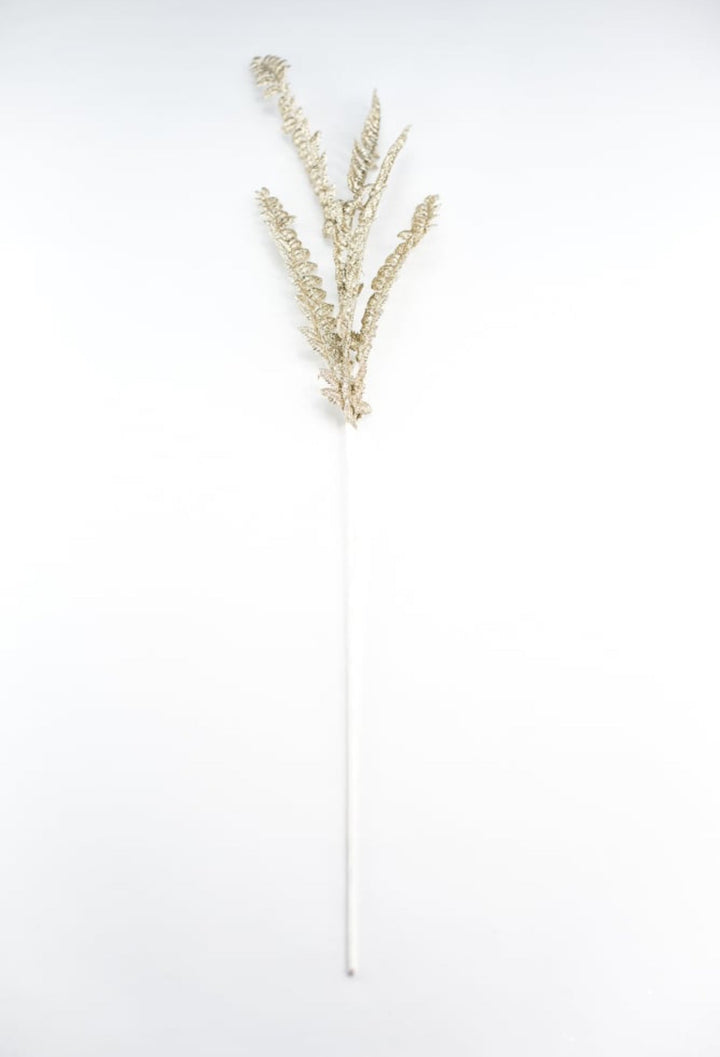 Champagne, tall, glittered Christmas spray - Greenery MarketArtificial FloraXS205744