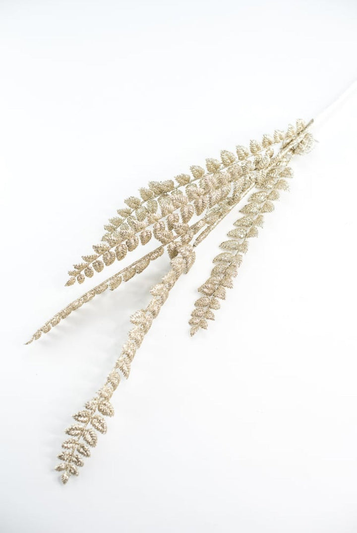 Champagne, tall, glittered Christmas spray - Greenery MarketArtificial FloraXS205744