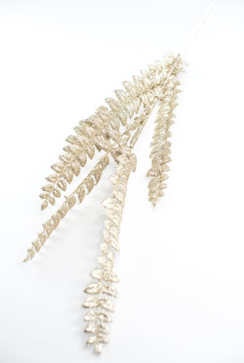 Champagne, tall, glittered Christmas spray - Greenery MarketArtificial FloraXS205744