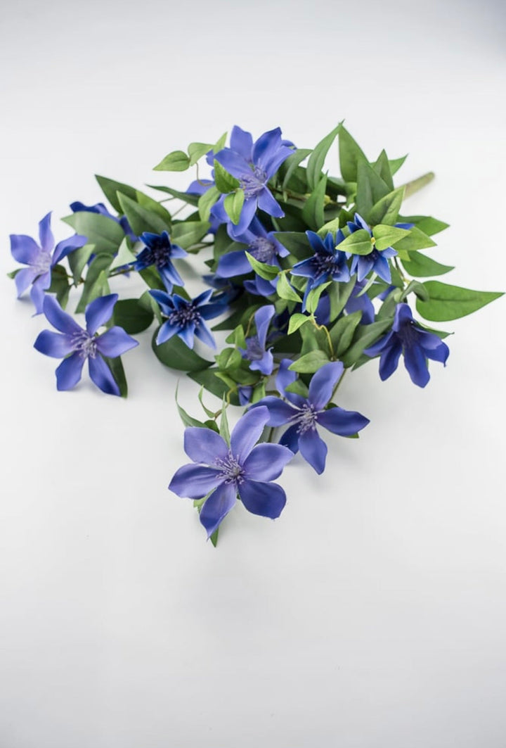 Clematis hanging vine bush - periwinkle purple - Greenery Marketartificial flowers27431