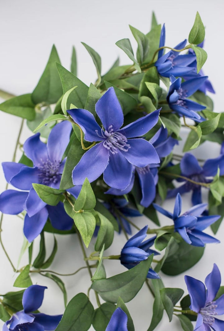 Clematis hanging vine bush - periwinkle purple - Greenery Marketartificial flowers27431