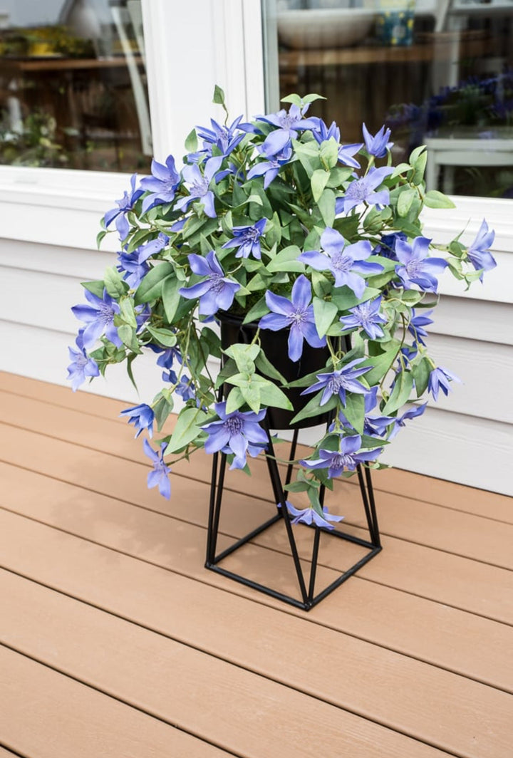 Clematis hanging vine bush - periwinkle purple - Greenery Marketartificial flowers27431