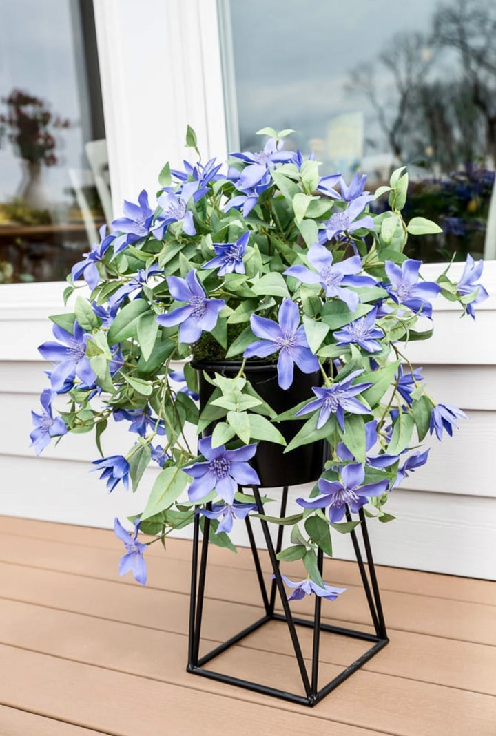 Clematis hanging vine bush - periwinkle purple - Greenery Marketartificial flowers27431