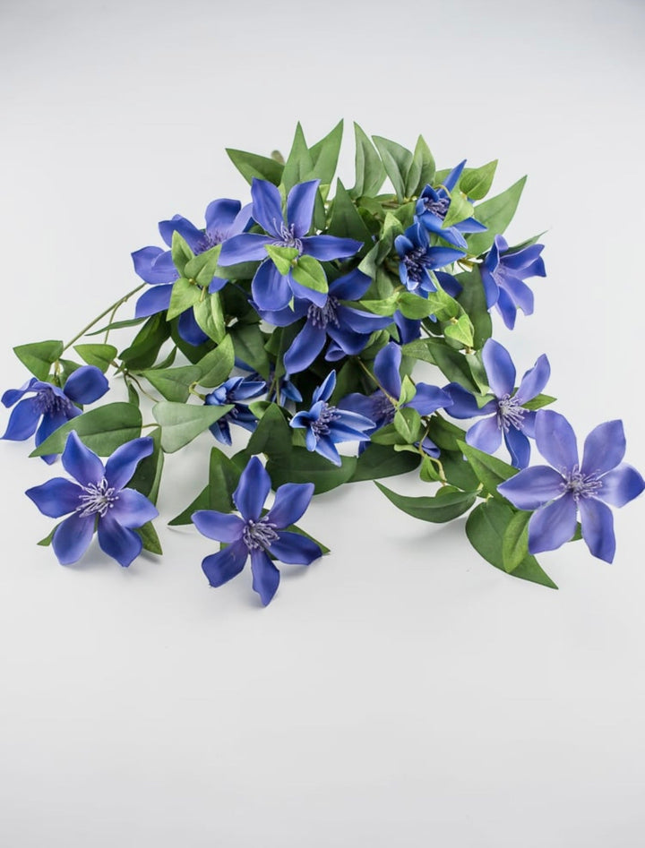 Clematis hanging vine bush - periwinkle purple - Greenery Marketartificial flowers27431