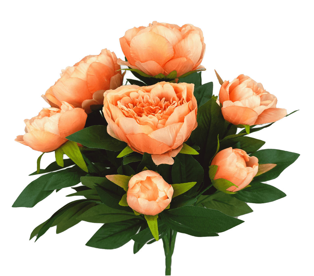 Coral, Artificial Peony Bush - Greenery Market35136CO