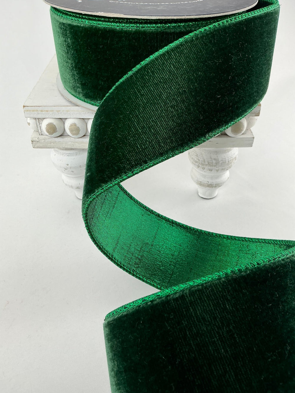Dark pine plush velvet luster 2.5” farrisilk wired ribbon - Greenery MarketRibbons & TrimRV002 - 38