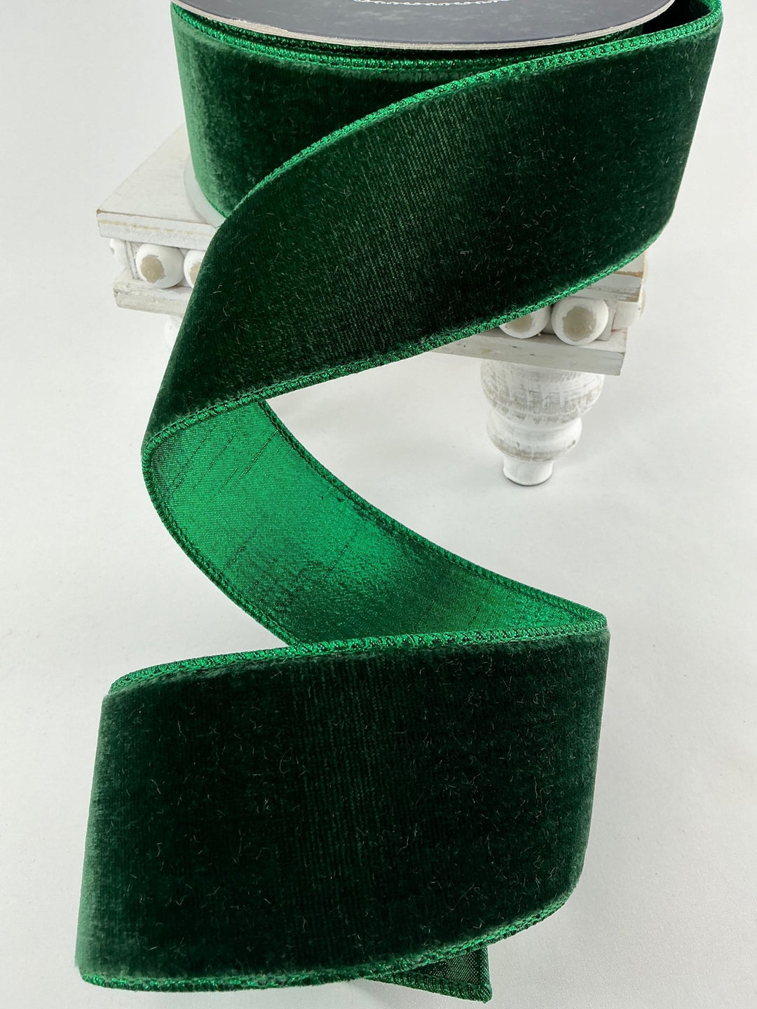 Dark pine plush velvet luster 2.5” farrisilk wired ribbon - Greenery MarketRibbons & TrimRV002 - 38
